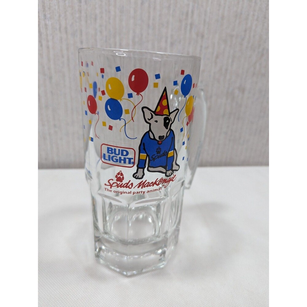 Vintage 1987 Spuds MacKenzie Budweiser Bud Light Party Animal 32oz Mug Stein.